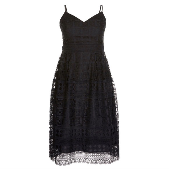 City Chic Sublime Plus Crocheted Lace Fit & Flare Dress - Picture 3 of 5
